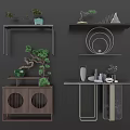 Duanjing Table Porch Side Cabinet 3d model
