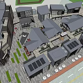 Urban Modern Architecture With Glass Curtain Wall And Pedestrians On Street