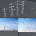 Industrial Power Transmission Equipment High Voltage Steel Electricity Pylons
