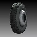 Heavy Duty Tire With Black Rubber Construction And Metal Rim Tread Pattern