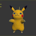 Cute Yellow Doll with Black Tipped Ears Red Cheeks and Standing Pose