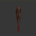 Wooden Household Rolling Pin With Textured Handle And Smooth Surface