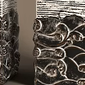 New Chinese Style Stone Pillar Xiangyun Flower Frame Stone Pillar 3d model