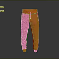 Red Casual Jogger Pants With White Drawstring Elastic Waist And Side Pockets