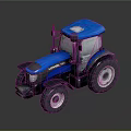 Blue Lovol Agricultural Tractor Featuring Large Tires And Black Blue Accents