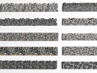 Stone Wall Landscape Wall Earth Wall Country Landscape Wall model