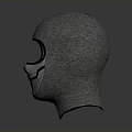 Modern Gray Tactical Weapon Helmet with Black Stripe and Full Face Protection Design