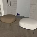 Modern shoe changing stool 3d model