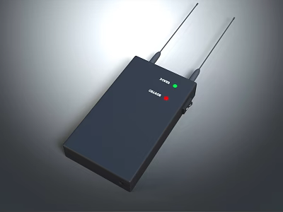 Wireless Doorbell Device With Dual Antennas And Power Online Indicator Lights 3d model
