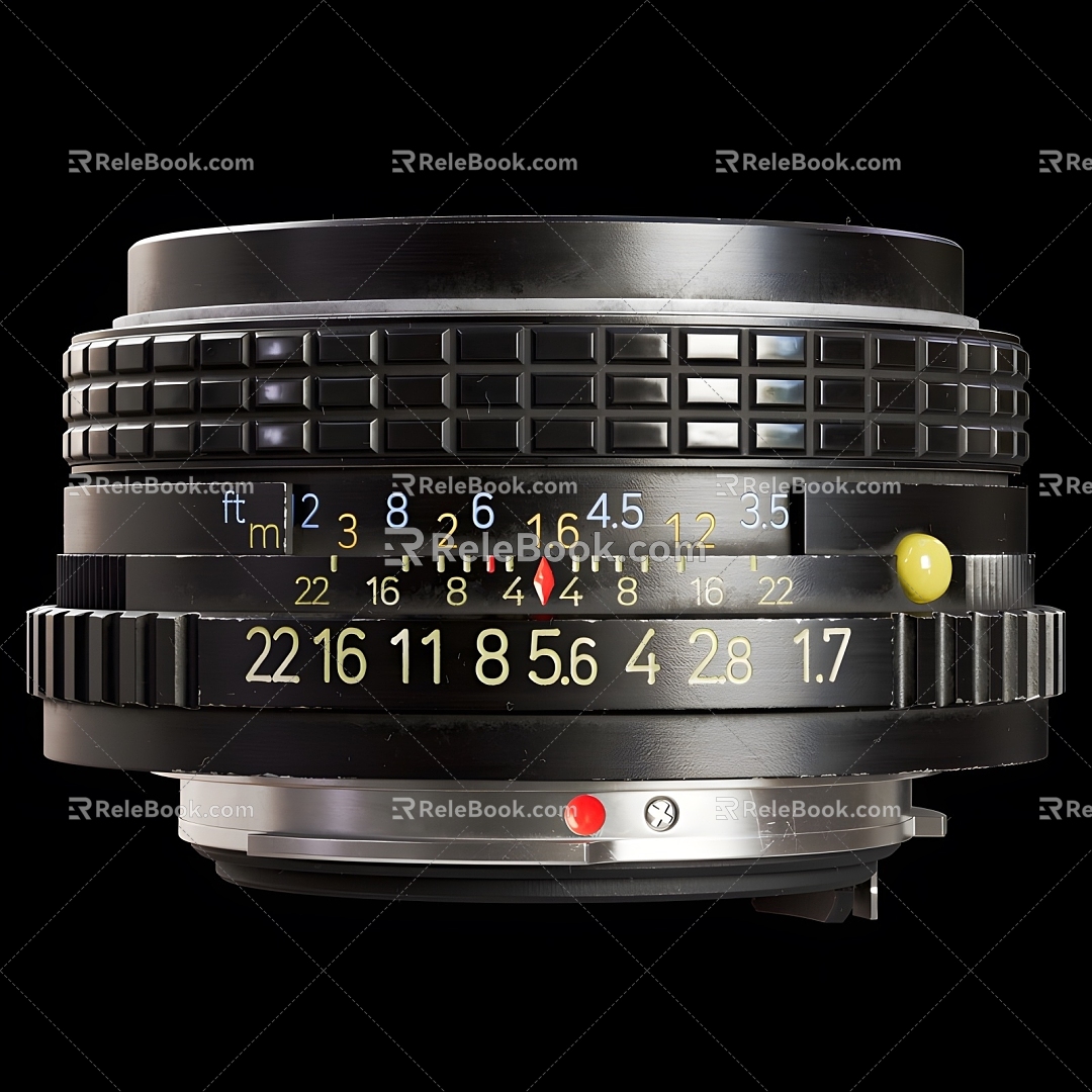 Camera lens 3d model