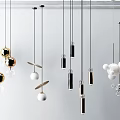 Modern chandelier luminaire combination 3d model