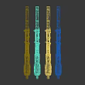 Colorful Tactical Weapons with Diverse Designs and Vibrant Patterns on