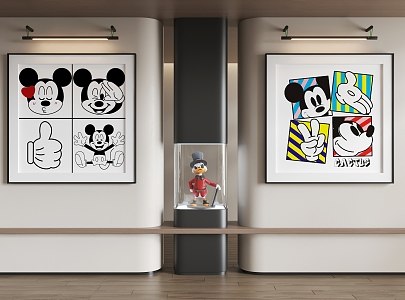 Cartoon Hanging Painting Cartoon Hanging Painting Children's Painting 3d model