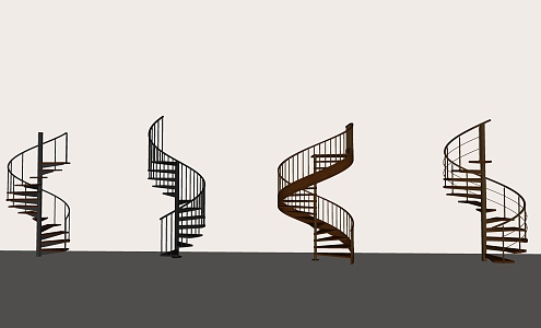 modern revolving staircase 3d model