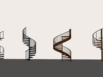 modern revolving staircase 3d model