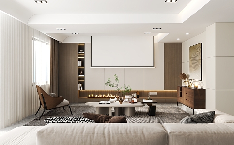 modern living room 3d model