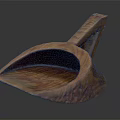 Handmade Wooden Scoop With Natural Grain And Ergonomic Handle Design