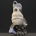 Gray and White Inline Skates with Lace Up Design Strap and Durable Wheels for Sports