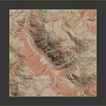 3D Terrain Landscape Model With Orange Beige Rolling Mountain Texture And Structure 3d model