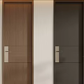 Modern Hinged Doors With Multiple Colors And Metal Handles For Interior 3d model
