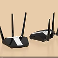 Dual Wireless Routers With Multiple High Gain Antennas Sleek Modern Design For Home Office Network
