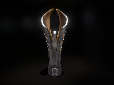 Stunning Modern Metallic Trophy With Illuminated Accents And Elegant Design 3d model