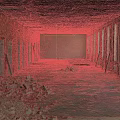 Abandoned Industrial Factory Interior With Weathered Walls Debris On Floor And Windows Along Sides