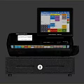 Modern Commercial POS System with Colorful Keypad Display Receipt Printer and Cash Drawer