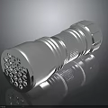 Metal LED Flashlight With Multiple LED Lights Anti Slip Grip And Reflective Surface 3d model