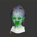 Woman With Orange Braided Hairstyle Wearing Brown Headband Tied At Back With Decorative Ends