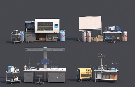 Laboratory Industrial Equipment Dangerous Goods Laboratory Equipment Industrial Products Laboratory Equipment Gas Cylinder Hydrogen Cylinder Electronic Laboratory Equipment 3d model