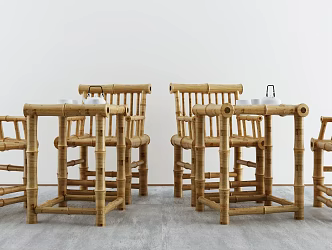 Modern Outdoor Table and Chair Nongjiale Courtyard Leisure Dining Table and Chair 3d model