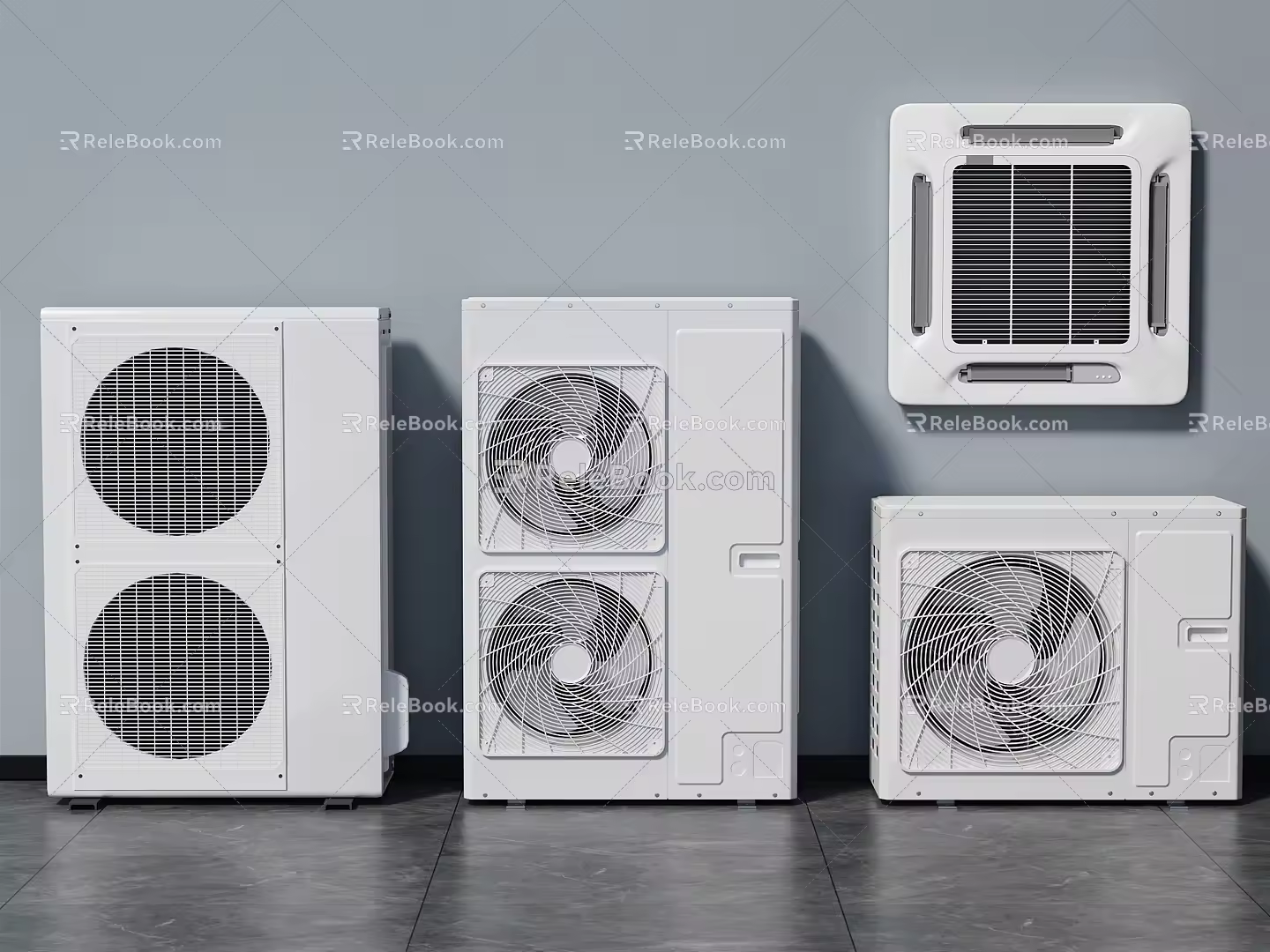 Modern air conditioner external unit 3d model