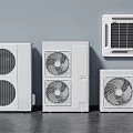 Modern air conditioner external unit 3d model