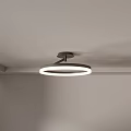 Modern Pendant Lights With Circular Design And Soft Ceiling Illumination 3d model