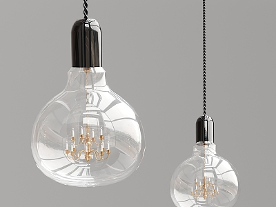 Industrial LOFT chandelier glass bulb chandelier model