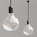 Industrial LOFT chandelier glass bulb chandelier 3d model