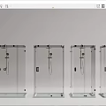 Transparent Glass Shower Sauna Enclosures With Various Styles And Metal Fixtures