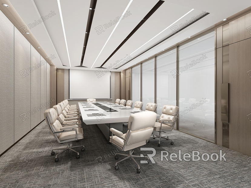 Modern Meeting Room Meeting Table and Chair model