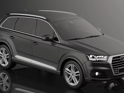 Modern Black SUV With Luxury Design Alloy Wheels And Front Grille 3d model