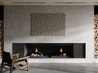 Modern Fireplace 3d model