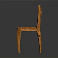 Modern Wooden Leisure Chair With Woven Seat And Natural Wood Grain