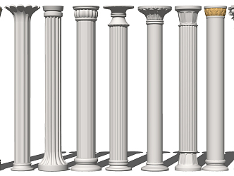 Jane European Roman Column Roman Column Stigma Head Combination 3d model