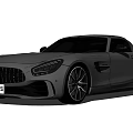Black Mercedes Two Door Sports Car With Aerodynamic Design And Alloy Wheels