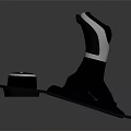 Automotive Gear Shift Lever With Black Silver Finish And Control Knob In Interior