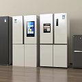 Modern Refrigerators and Freezers in Black White with Smart Screens and HCK Freezer
