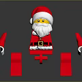 Festive Christmas Themed Furniture Decorative Ornament With Lego Santa Design