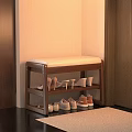 Entryway Wooden Shoe Bench With Cushioned Seat And Storage For Shoes Wall Hooks For Bags Coats