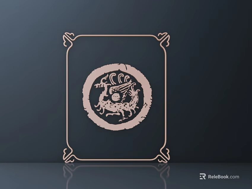 High Quality Hardware Tools Set With Ornate Gold Frame And Dragon Design Elements 3d model 