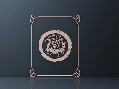 High Quality Hardware Tools Set With Ornate Gold Frame And Dragon Design Elements 3d model